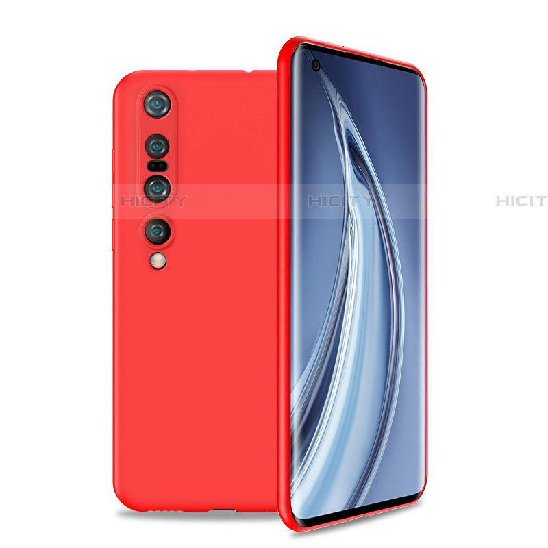 Coque Ultra Fine Silicone Souple 360 Degres Housse Etui S01 pour Xiaomi Mi 10 Pro Rouge Plus