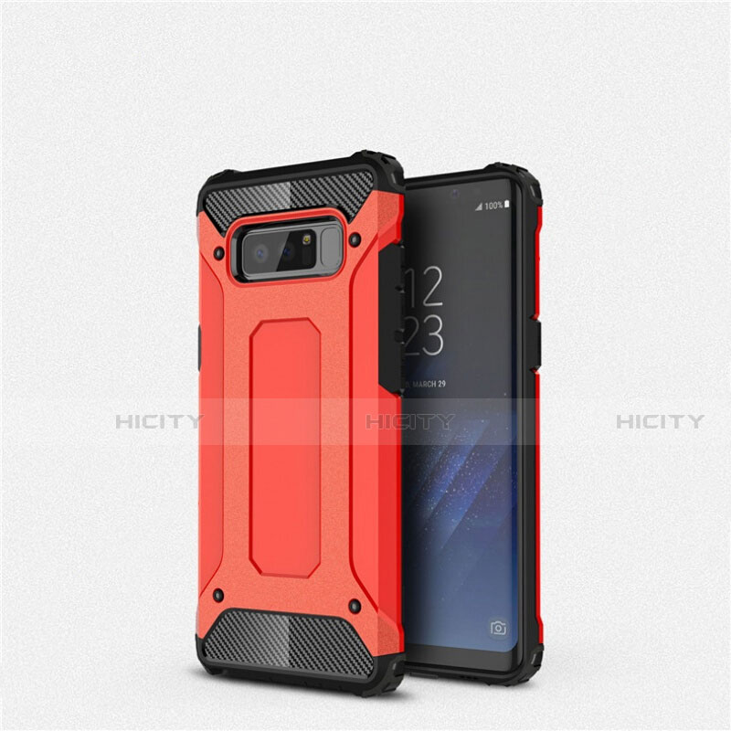 Coque Ultra Fine Silicone Souple 360 Degres Housse Etui S02 pour Samsung Galaxy Note 8 Duos N950F Rouge Plus