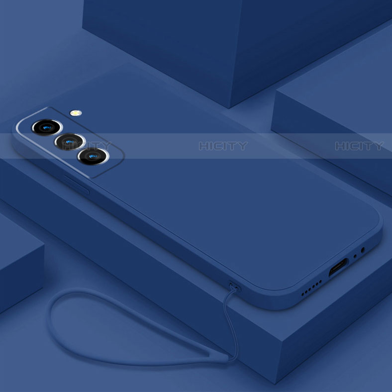 Coque Ultra Fine Silicone Souple 360 Degres Housse Etui S02 pour Samsung Galaxy S21 5G Bleu Plus
