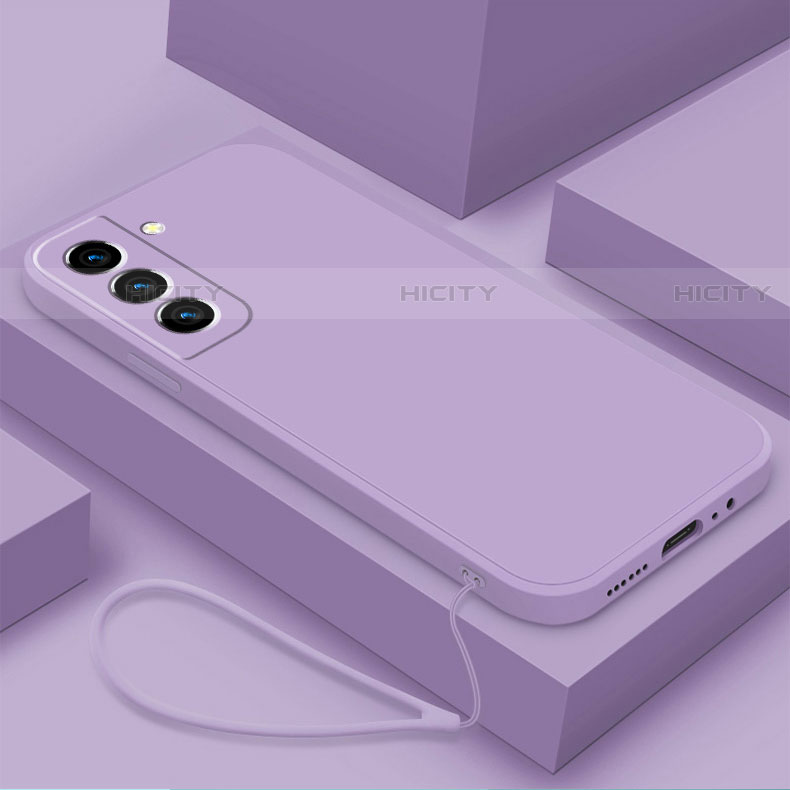 Coque Ultra Fine Silicone Souple 360 Degres Housse Etui S02 pour Samsung Galaxy S21 5G Violet Plus
