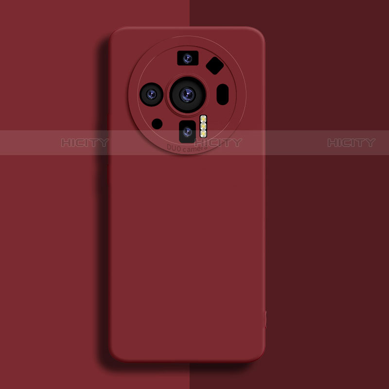 Coque Ultra Fine Silicone Souple 360 Degres Housse Etui S02 pour Xiaomi Mi 12 Ultra 5G Vin Rouge Plus