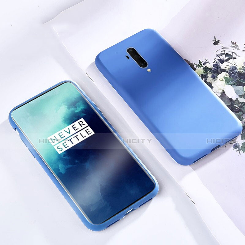 Coque Ultra Fine Silicone Souple 360 Degres Housse Etui S03 pour OnePlus 7T Pro 5G Bleu Plus