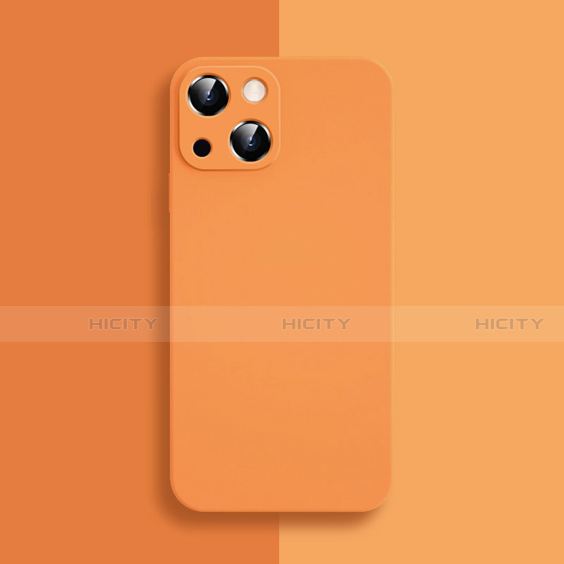 Coque Ultra Fine Silicone Souple 360 Degres Housse Etui S04 pour Apple iPhone 13 Orange Plus