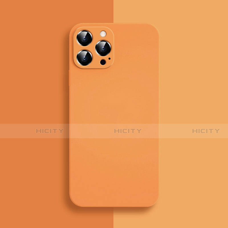 Coque Ultra Fine Silicone Souple 360 Degres Housse Etui S04 pour Apple iPhone 13 Pro Max Orange Plus
