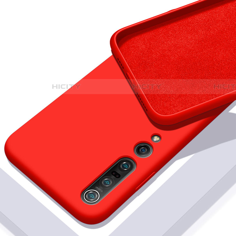 Coque Ultra Fine Silicone Souple 360 Degres Housse Etui S04 pour Xiaomi Mi 10 Pro Rouge Plus