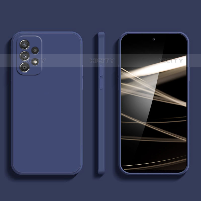 Coque Ultra Fine Silicone Souple 360 Degres Housse Etui S05 pour Samsung Galaxy M32 5G Bleu Plus