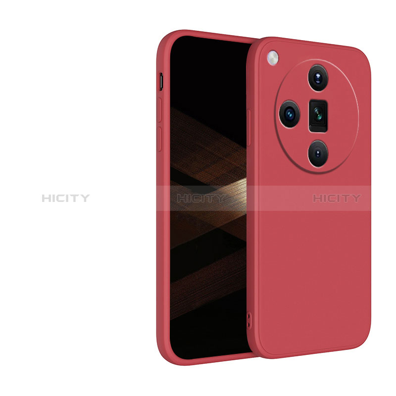 Coque Ultra Fine Silicone Souple 360 Degres Housse Etui YK1 pour Oppo Find X7 5G Rouge Plus