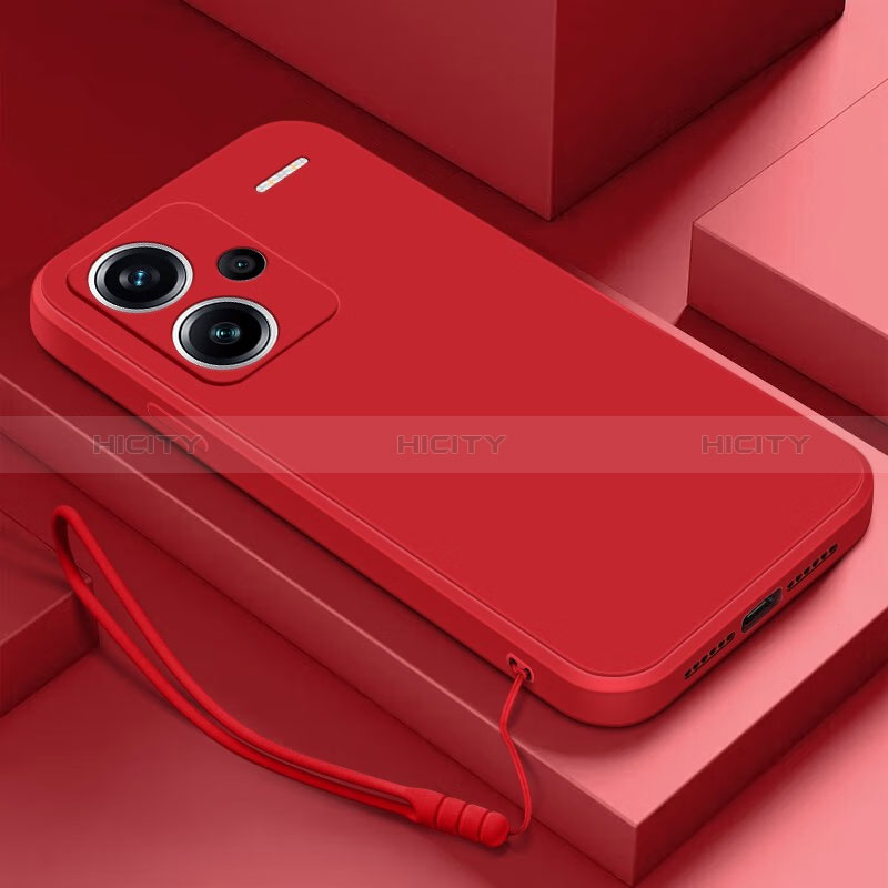 Coque Ultra Fine Silicone Souple 360 Degres Housse Etui YK1 pour Xiaomi Redmi Note 13 Pro+ Plus 5G Rouge Plus