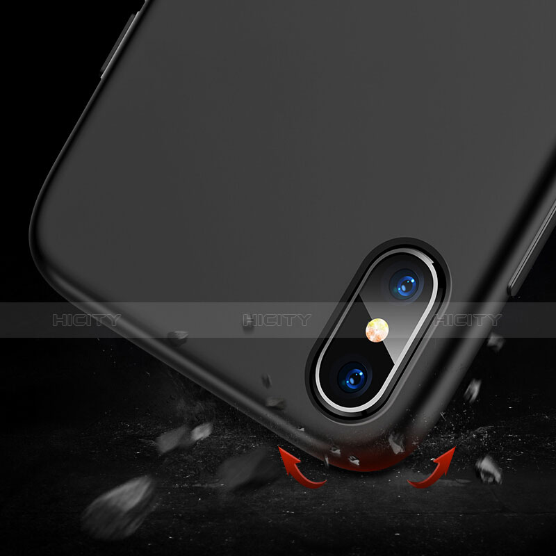 Coque Ultra Fine Silicone Souple 360 Degres M02 pour Apple iPhone X Noir Plus