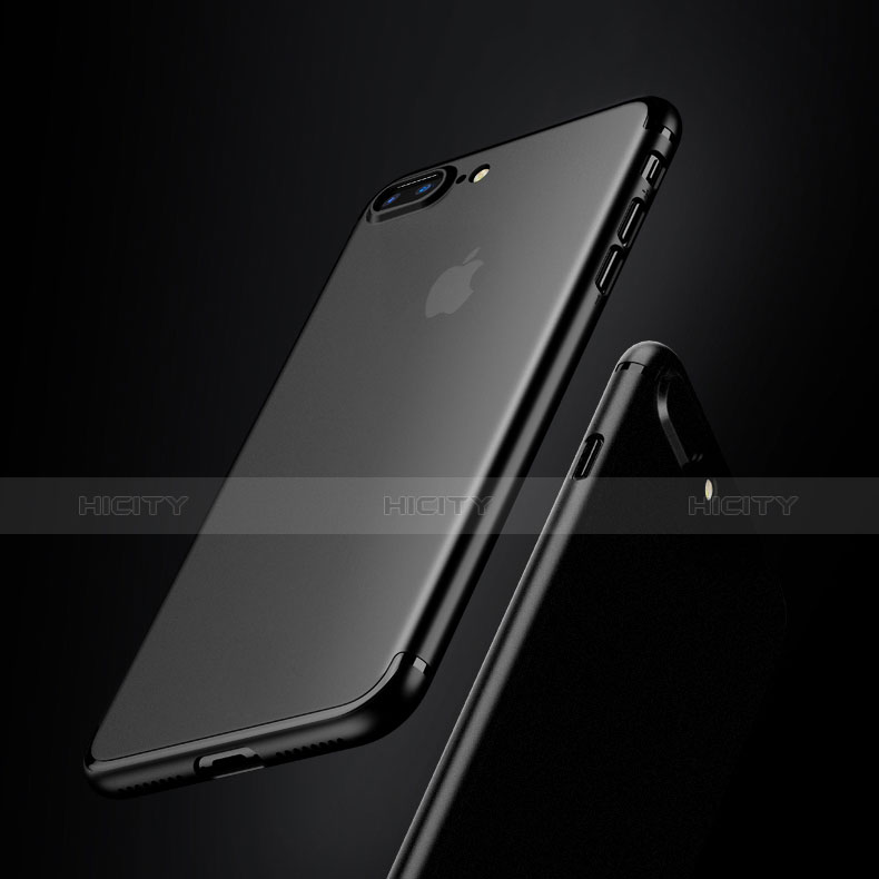 Coque Ultra Fine Silicone Souple A01 pour Apple iPhone 8 Plus Noir Plus