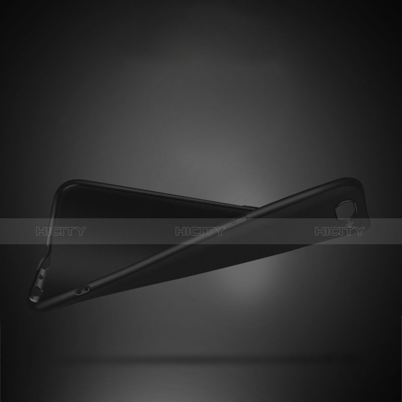 Coque Ultra Fine Silicone Souple avec Support Bague Anneau pour Huawei Honor 8 Noir Plus