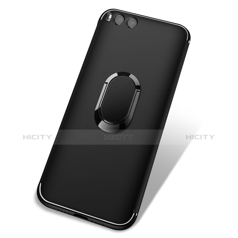 Coque Ultra Fine Silicone Souple avec Support Bague Anneau pour Xiaomi Mi 6 Noir Plus