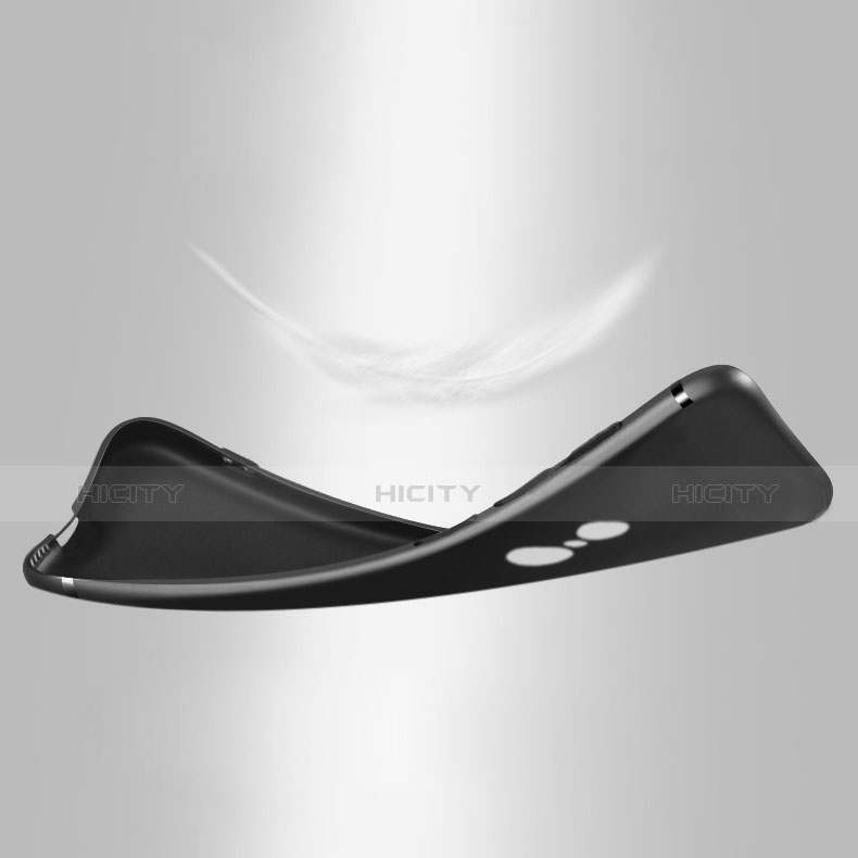 Coque Ultra Fine Silicone Souple avec Support Bague Anneau pour Xiaomi Redmi 5 Noir Plus