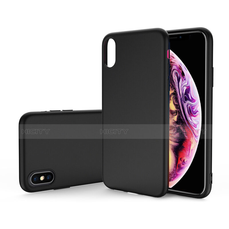 Coque Ultra Fine Silicone Souple C03 pour Apple iPhone Xs Noir Plus