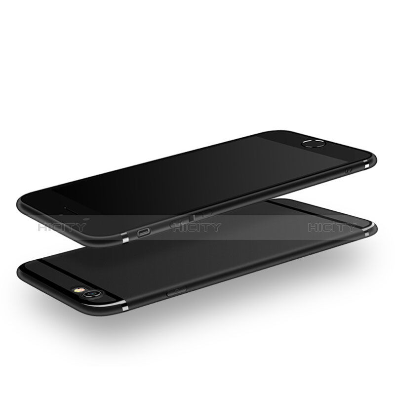 Coque Ultra Fine Silicone Souple et Support Bague Anneau pour Apple iPhone 6S Noir Plus