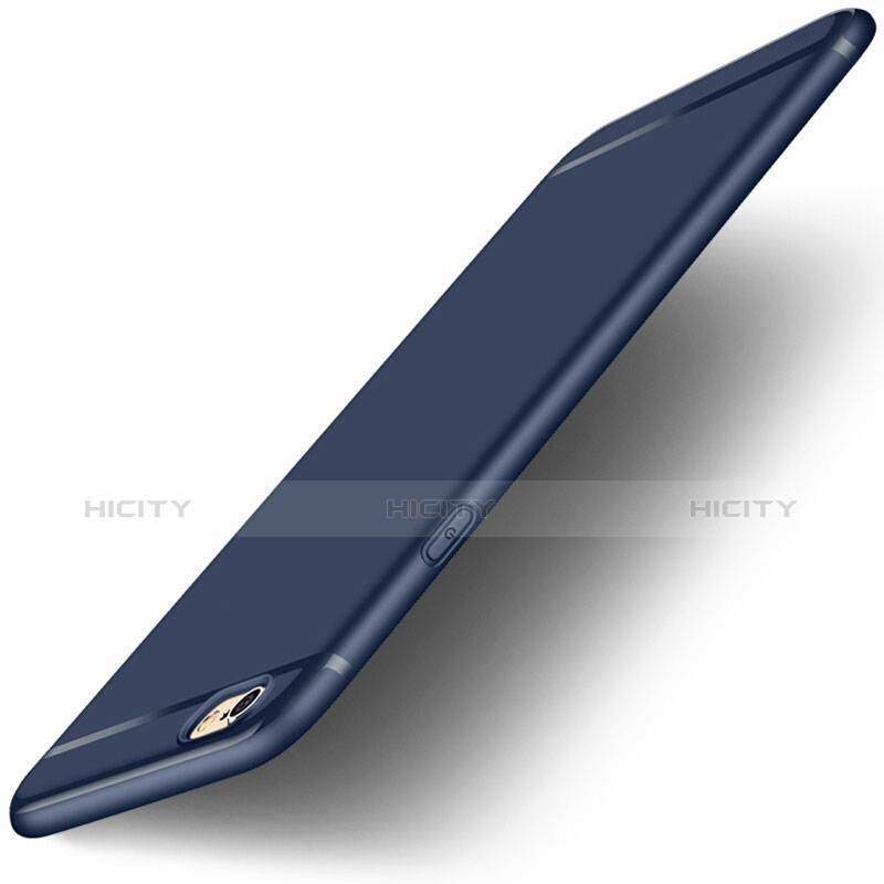 Coque Ultra Fine Silicone Souple et Support Bague Anneau pour Apple iPhone 6S Plus Bleu Plus