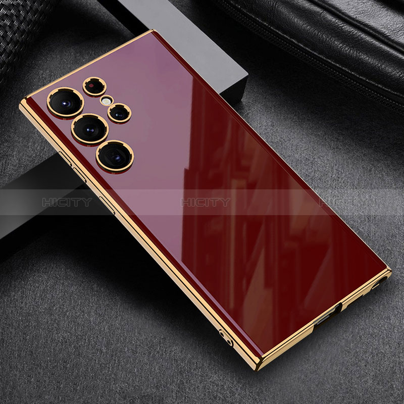 Coque Ultra Fine Silicone Souple Housse Etui AC1 pour Samsung Galaxy S21 Ultra 5G Rouge Plus