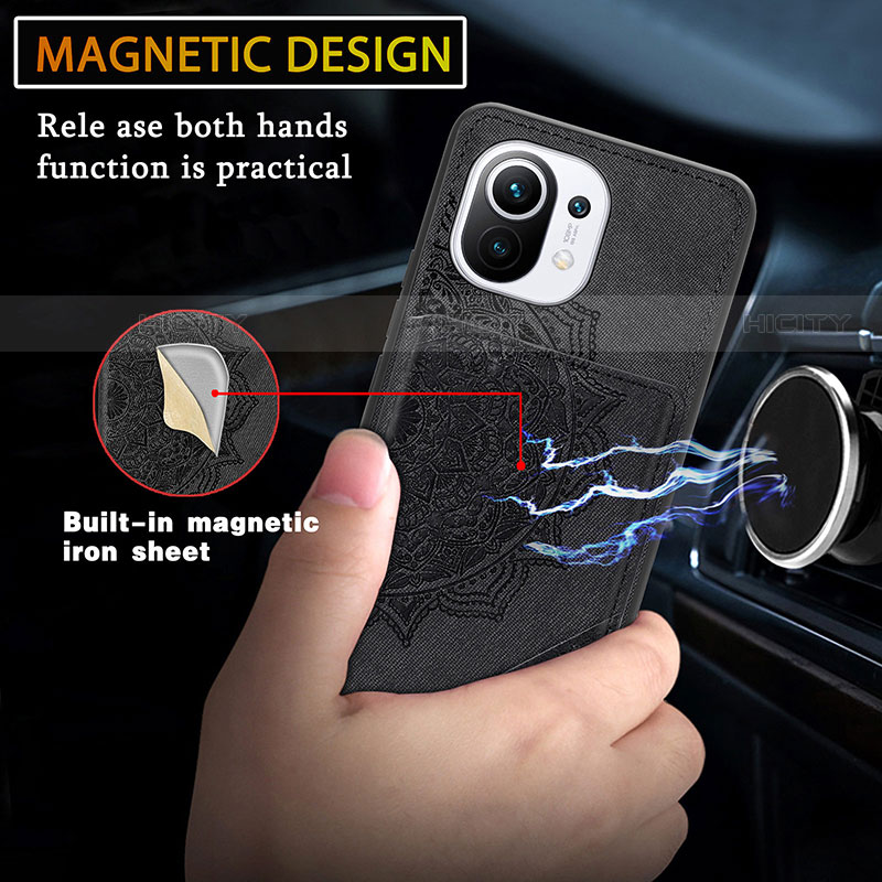 Coque Ultra Fine Silicone Souple Housse Etui avec Aimante Magnetique A06 pour Xiaomi Mi 11 Lite 4G Plus