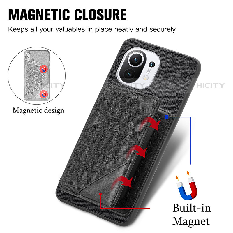 Coque Ultra Fine Silicone Souple Housse Etui avec Aimante Magnetique A06 pour Xiaomi Mi 11 Lite 4G Plus