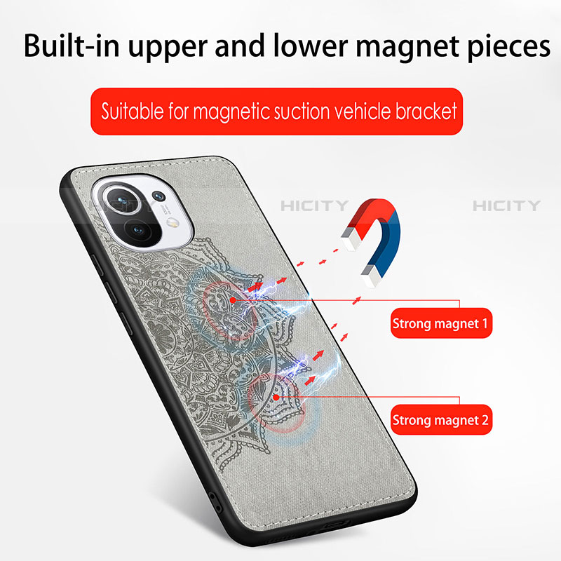 Coque Ultra Fine Silicone Souple Housse Etui avec Aimante Magnetique A07 pour Xiaomi Mi 11 5G Plus