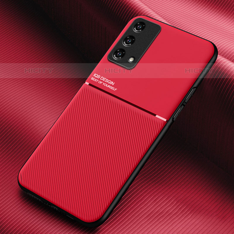 Coque Ultra Fine Silicone Souple Housse Etui avec Aimante Magnetique pour Oppo A74 4G Rouge Plus