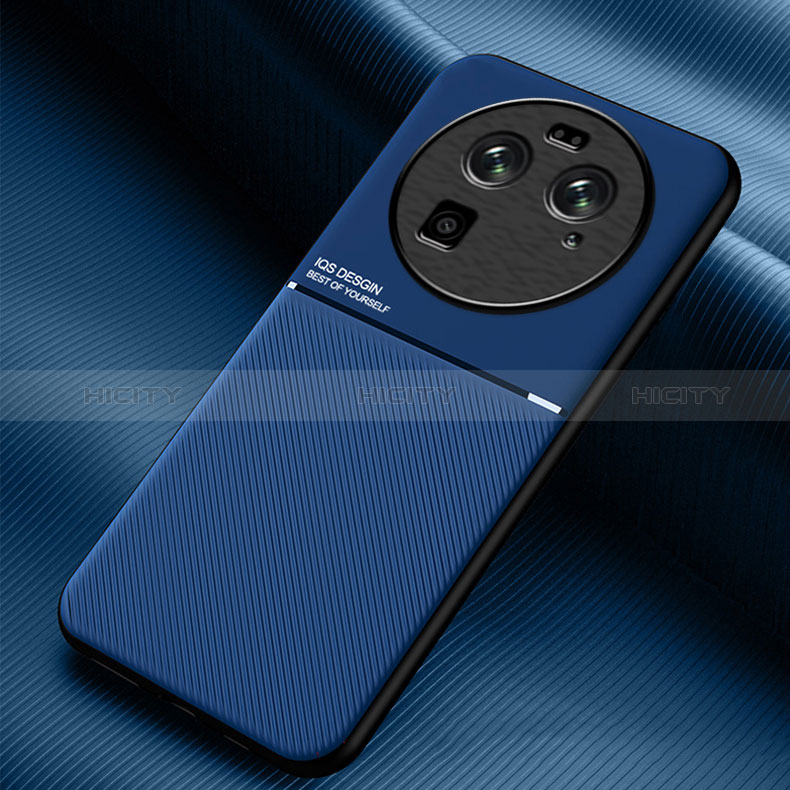 Coque Ultra Fine Silicone Souple Housse Etui avec Aimante Magnetique pour Oppo Find X6 5G Bleu Plus