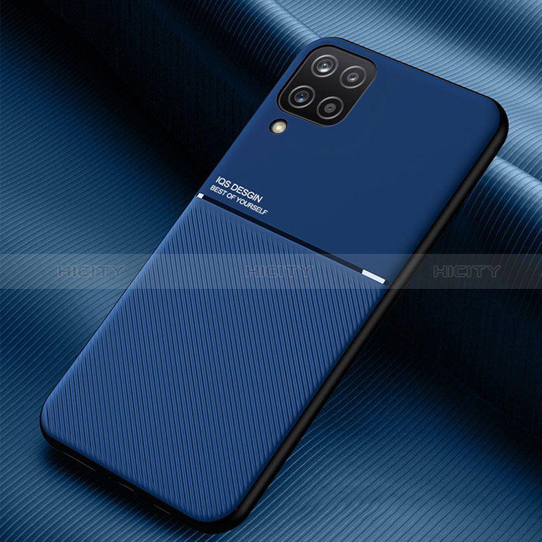 Coque Ultra Fine Silicone Souple Housse Etui avec Aimante Magnetique pour Samsung Galaxy A12 5G Bleu Plus