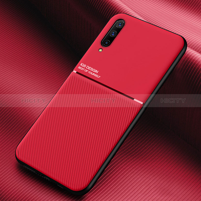 Coque Ultra Fine Silicone Souple Housse Etui avec Aimante Magnetique pour Samsung Galaxy A50 Rouge Plus