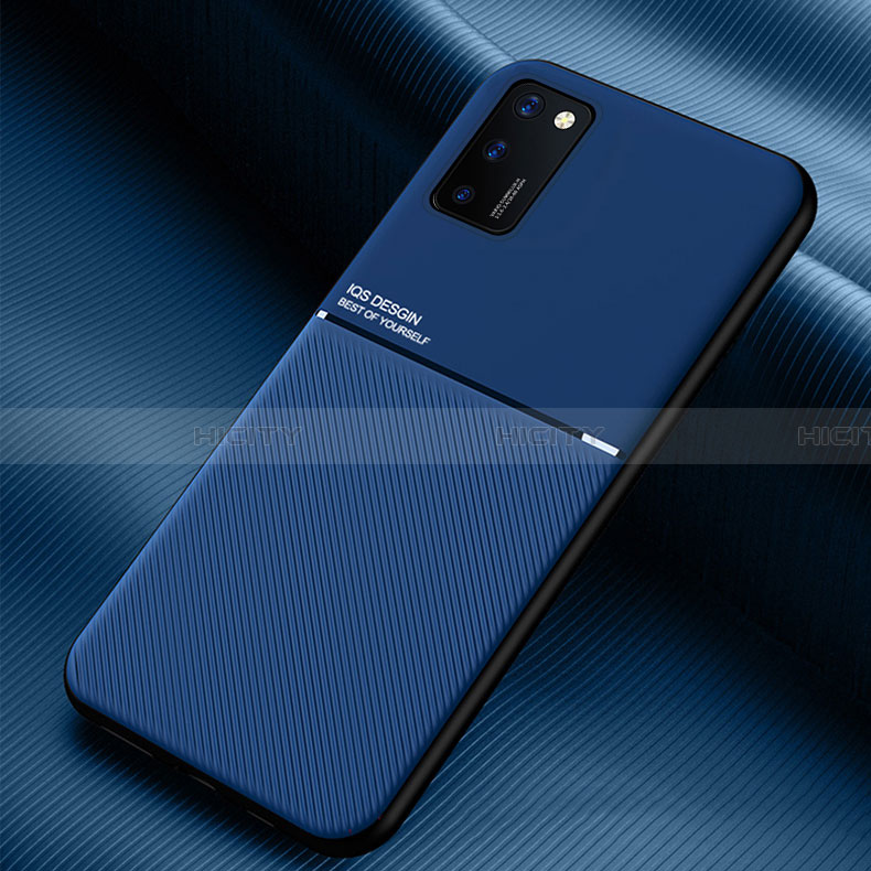 Coque Ultra Fine Silicone Souple Housse Etui avec Aimante Magnetique pour Samsung Galaxy F02S SM-E025F Bleu Plus