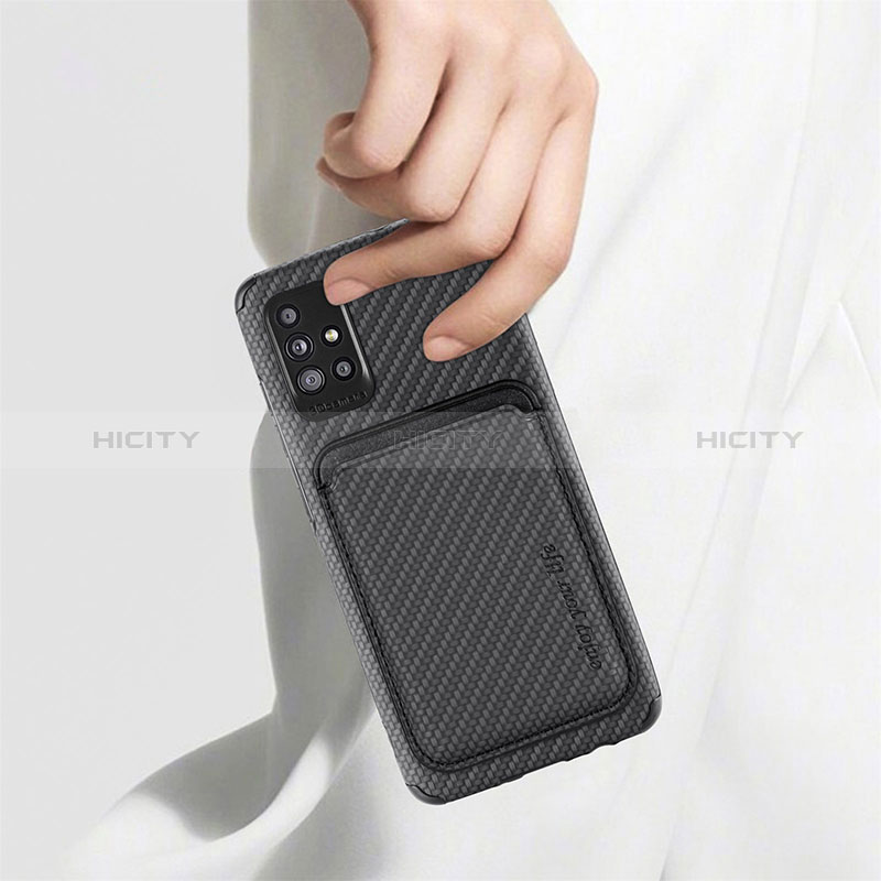 Coque Ultra Fine Silicone Souple Housse Etui avec Aimante Magnetique S01D pour Samsung Galaxy A51 4G Plus