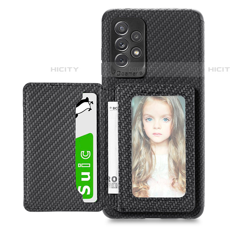 Coque Ultra Fine Silicone Souple Housse Etui avec Aimante Magnetique S01D pour Samsung Galaxy A52 4G Plus