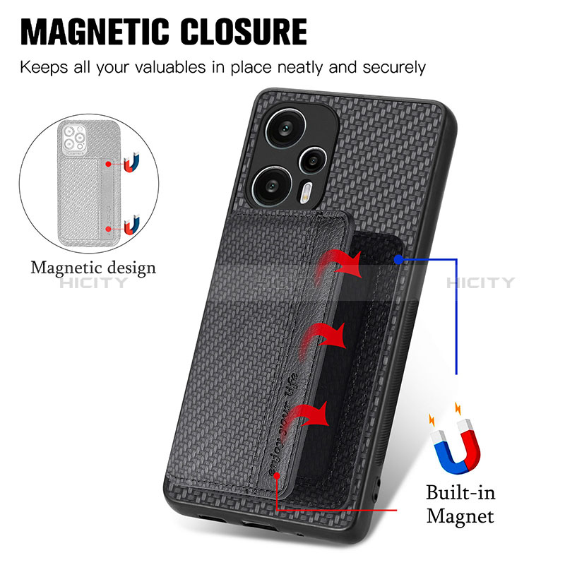 Coque Ultra Fine Silicone Souple Housse Etui avec Aimante Magnetique S01D pour Xiaomi Poco F5 5G Plus