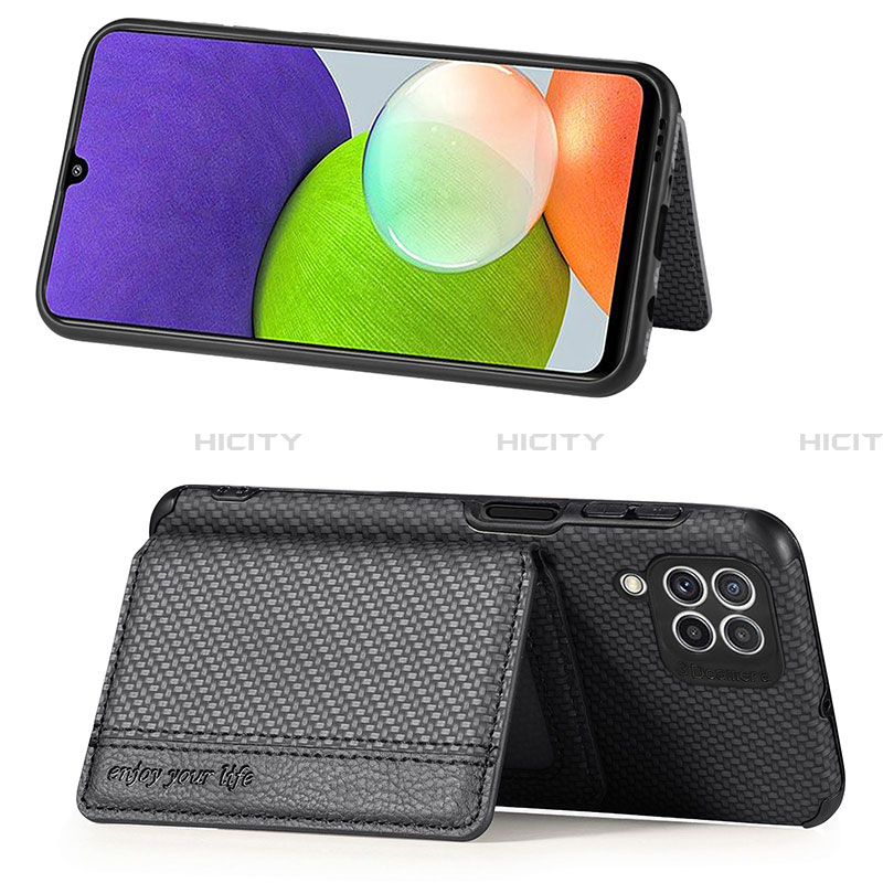 Coque Ultra Fine Silicone Souple Housse Etui avec Aimante Magnetique S02D pour Samsung Galaxy A22 4G Plus
