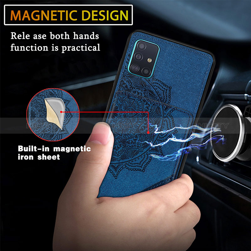 Coque Ultra Fine Silicone Souple Housse Etui avec Aimante Magnetique S03D pour Samsung Galaxy A71 5G Plus