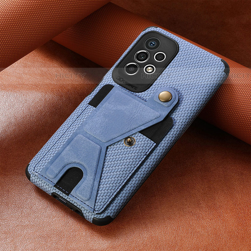 Coque Ultra Fine Silicone Souple Housse Etui avec Aimante Magnetique S03D pour Samsung Galaxy A73 5G Bleu Plus
