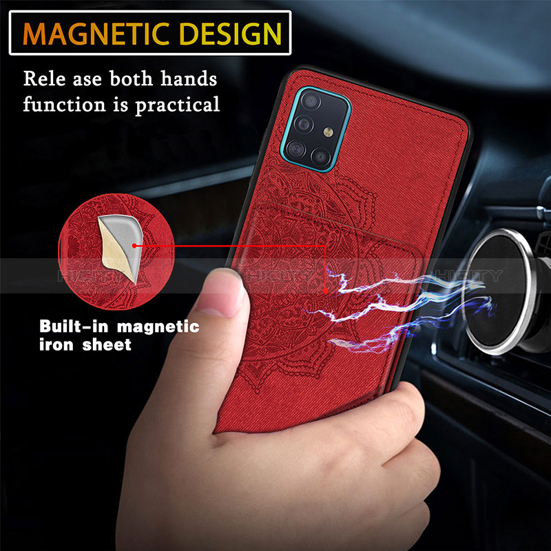 Coque Ultra Fine Silicone Souple Housse Etui avec Aimante Magnetique S03D pour Samsung Galaxy M40S Plus