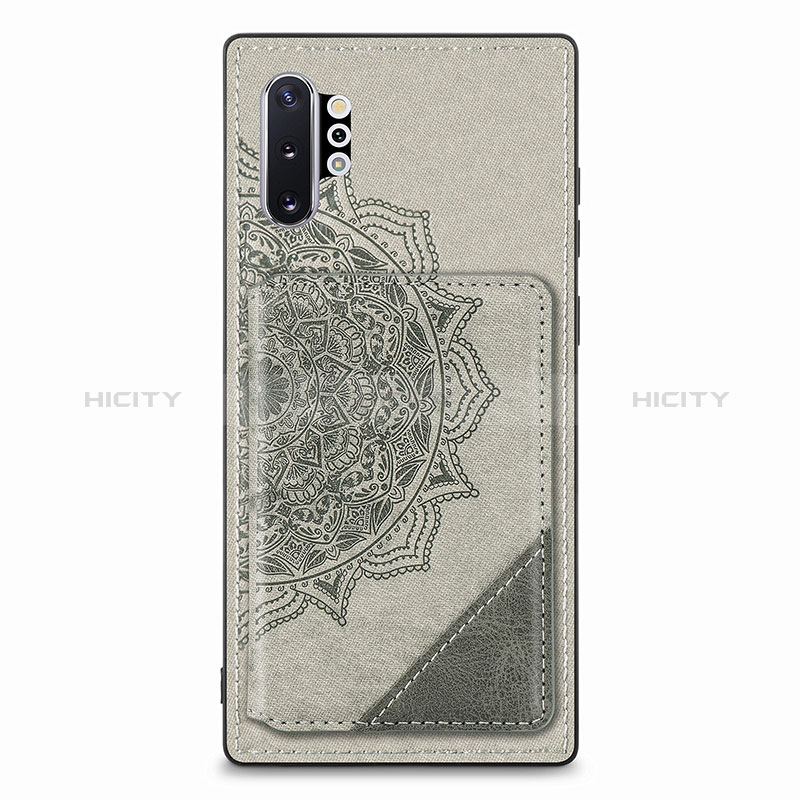 Coque Ultra Fine Silicone Souple Housse Etui avec Aimante Magnetique S03D pour Samsung Galaxy Note 10 Plus 5G Gris Plus