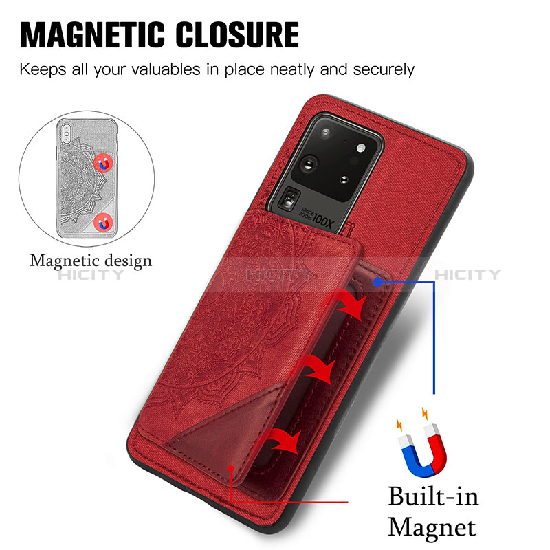 Coque Ultra Fine Silicone Souple Housse Etui avec Aimante Magnetique S03D pour Samsung Galaxy S20 Ultra Plus