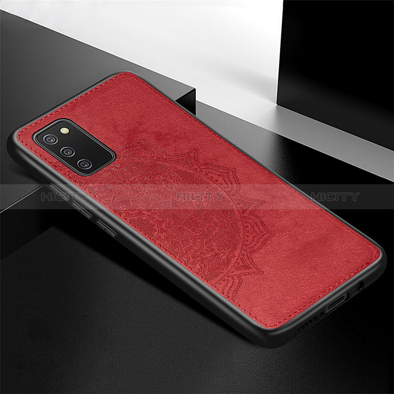 Coque Ultra Fine Silicone Souple Housse Etui avec Aimante Magnetique S04D pour Samsung Galaxy A02s Rouge Plus
