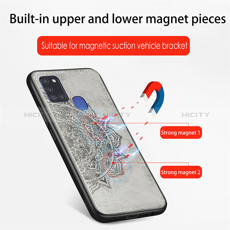 Coque Ultra Fine Silicone Souple Housse Etui avec Aimante Magnetique S04D pour Samsung Galaxy A21s Plus