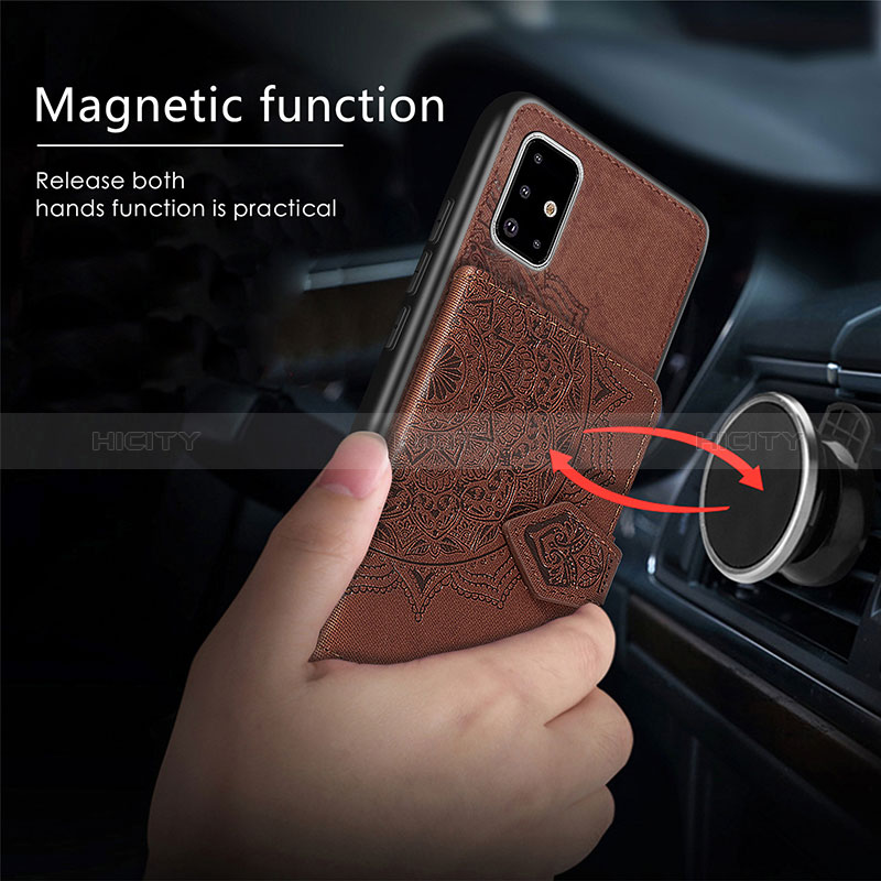 Coque Ultra Fine Silicone Souple Housse Etui avec Aimante Magnetique S04D pour Samsung Galaxy A51 5G Plus