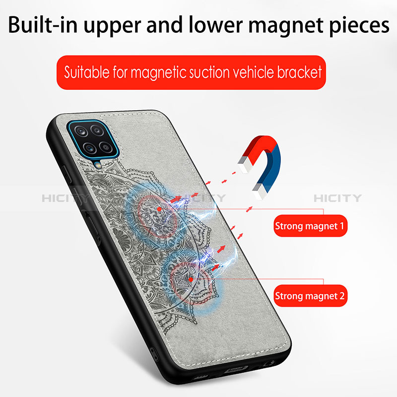 Coque Ultra Fine Silicone Souple Housse Etui avec Aimante Magnetique S04D pour Samsung Galaxy M12 Plus