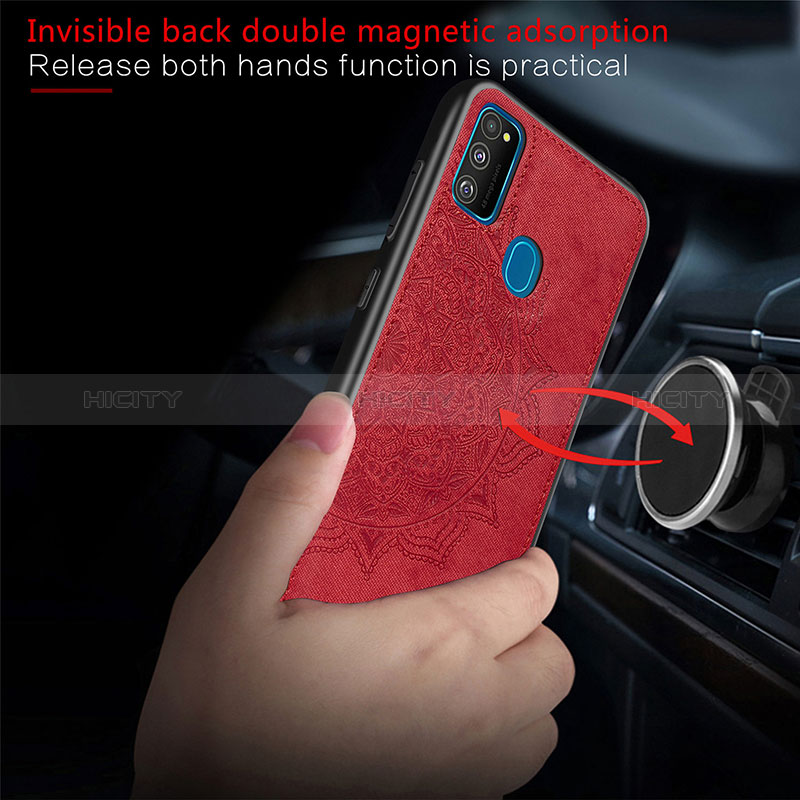 Coque Ultra Fine Silicone Souple Housse Etui avec Aimante Magnetique S04D pour Samsung Galaxy M21 Plus