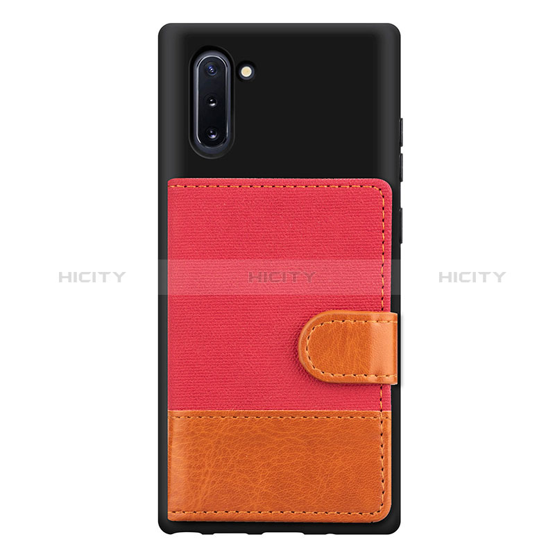 Coque Ultra Fine Silicone Souple Housse Etui avec Aimante Magnetique S04D pour Samsung Galaxy Note 10 5G Rouge Plus