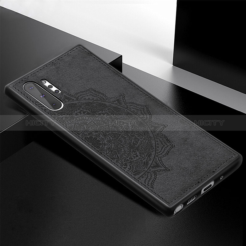 Coque Ultra Fine Silicone Souple Housse Etui avec Aimante Magnetique S04D pour Samsung Galaxy Note 10 Plus 5G Noir Plus