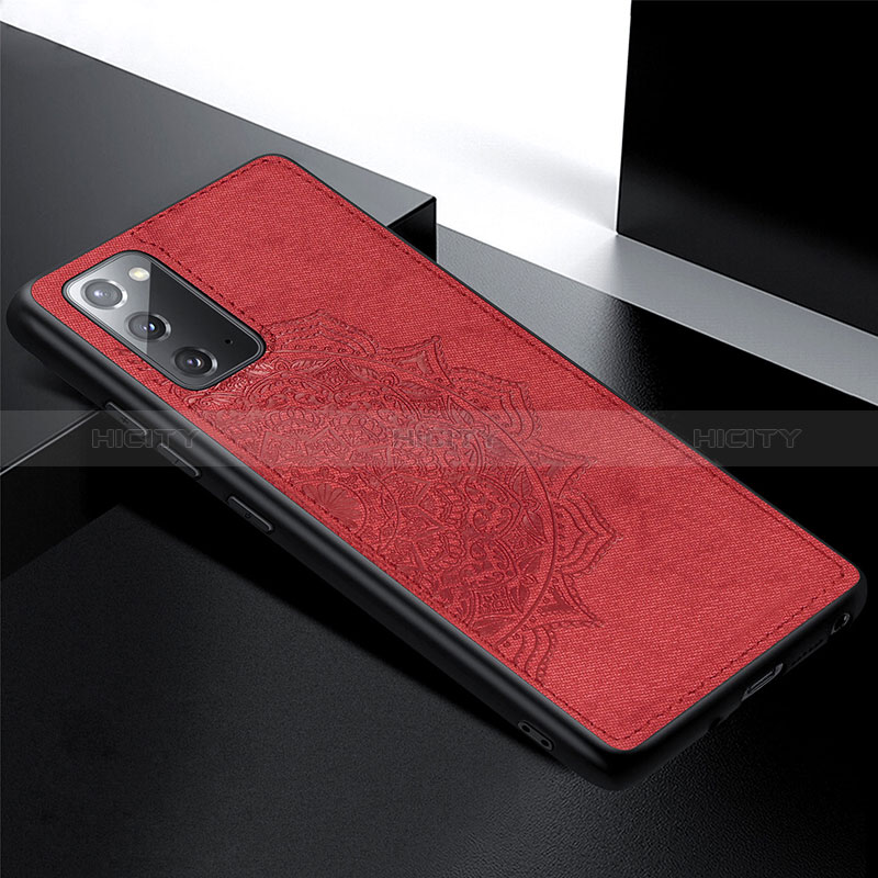 Coque Ultra Fine Silicone Souple Housse Etui avec Aimante Magnetique S04D pour Samsung Galaxy Note 20 5G Rouge Plus