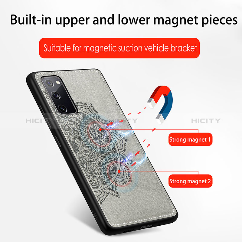 Coque Ultra Fine Silicone Souple Housse Etui avec Aimante Magnetique S04D pour Samsung Galaxy S20 FE (2022) 5G Plus