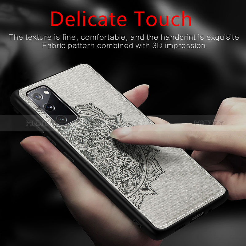 Coque Ultra Fine Silicone Souple Housse Etui avec Aimante Magnetique S04D pour Samsung Galaxy S20 FE 5G Plus