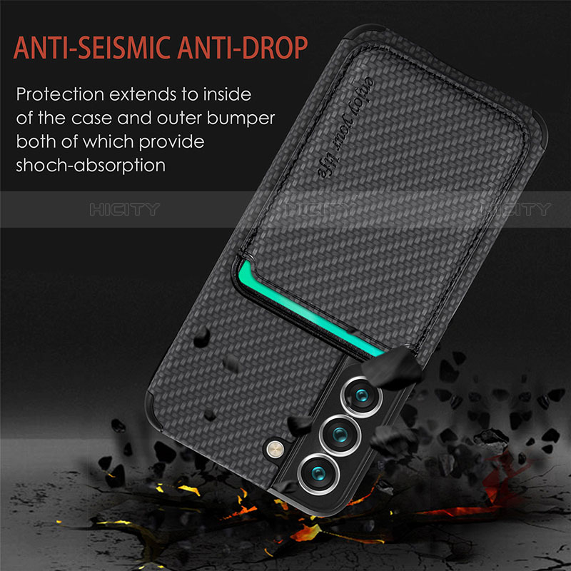 Coque Ultra Fine Silicone Souple Housse Etui avec Aimante Magnetique S04D pour Samsung Galaxy S22 5G Plus