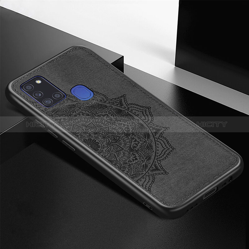 Coque Ultra Fine Silicone Souple Housse Etui avec Aimante Magnetique S05D pour Samsung Galaxy A21s Noir Plus
